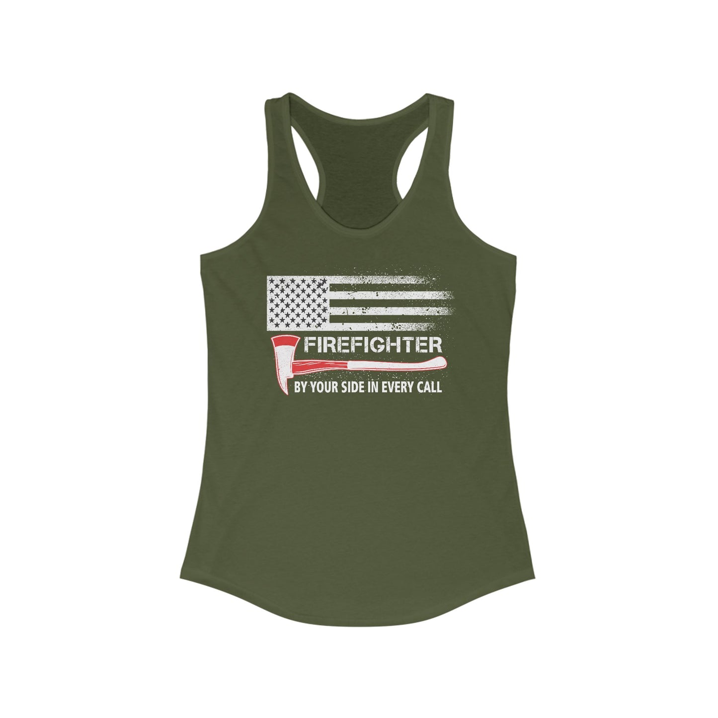 Firefighter Pride Racerback Tank – By Your Side in Every Call