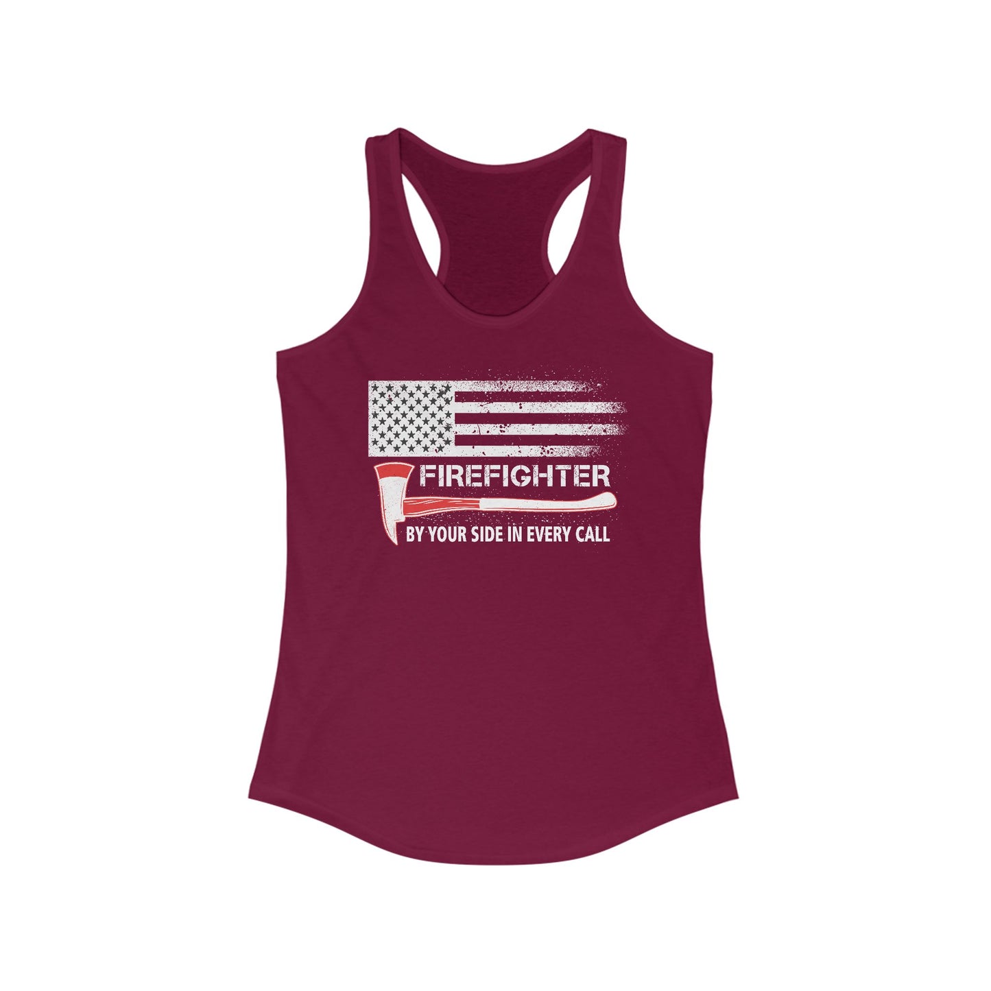 Firefighter Pride Racerback Tank – By Your Side in Every Call