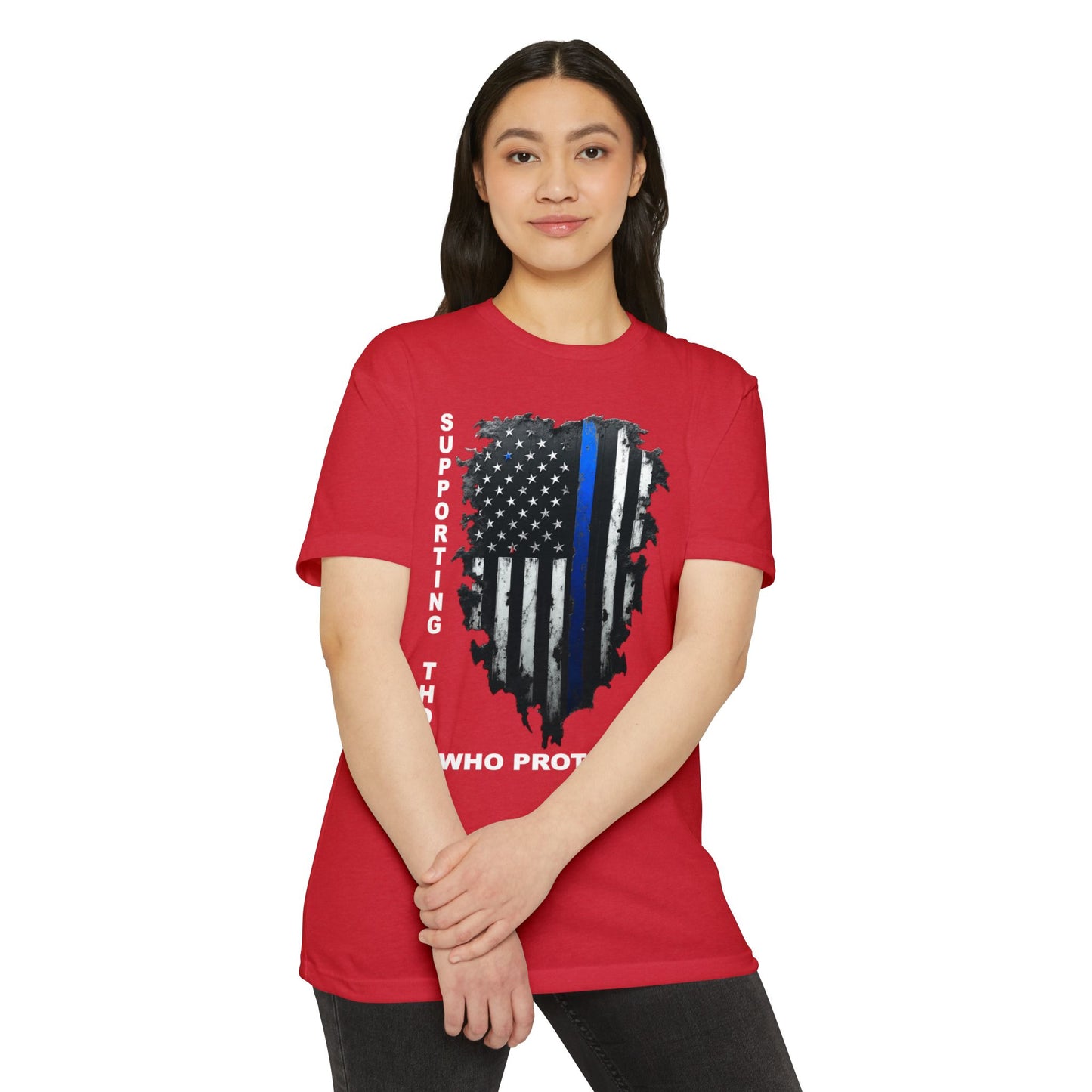 Supporting Those Who Protect Us Patriotic T-Shirt