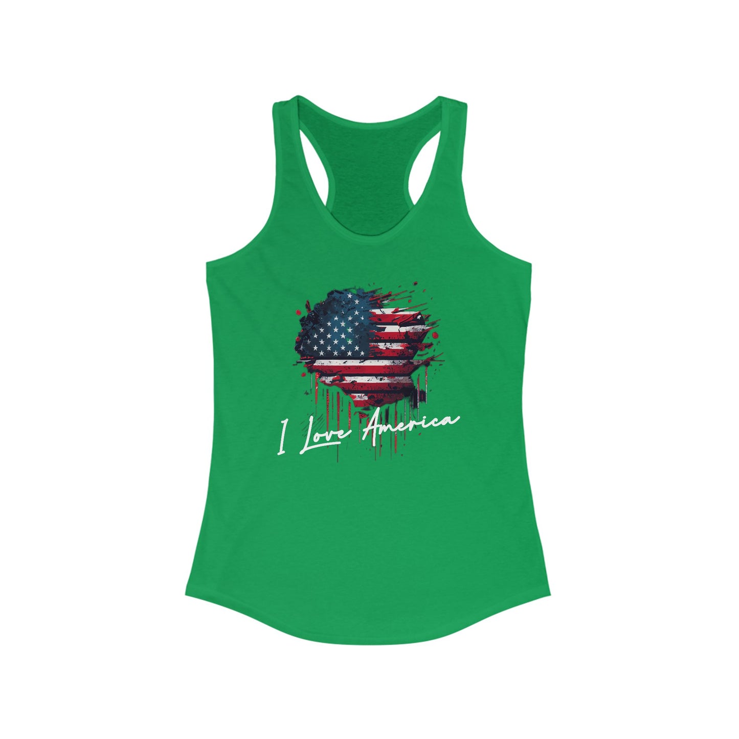 I Love America Heart Flag Unisex Tank Top