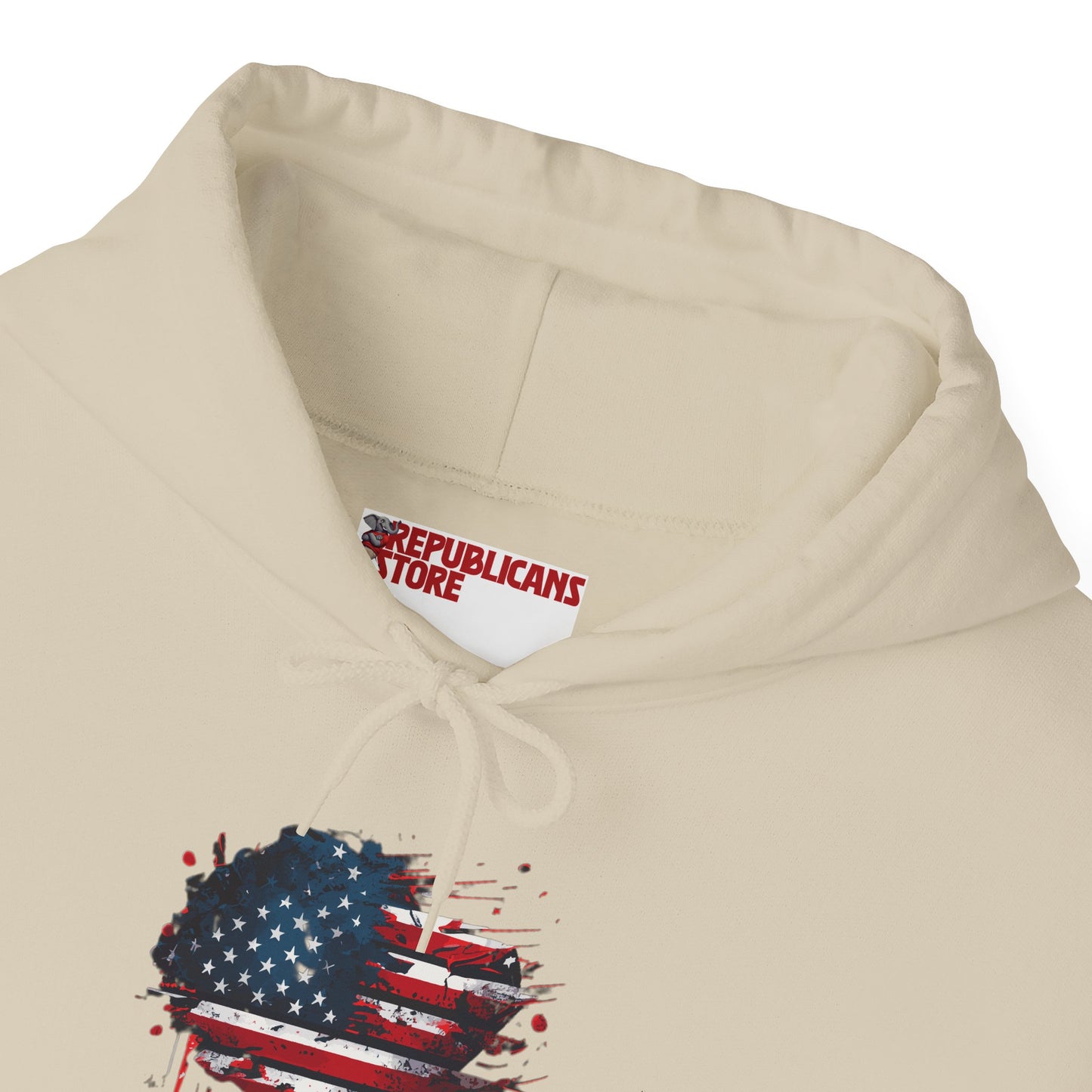 I Love America Heart Flag Unisex Hoodie Sweatshirt