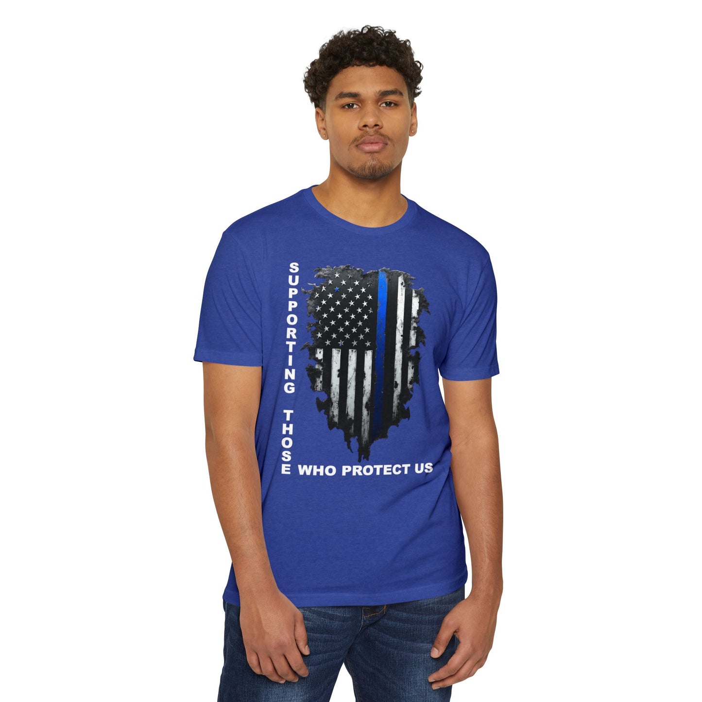 Supporting Those Who Protect Us Patriotic T-Shirt