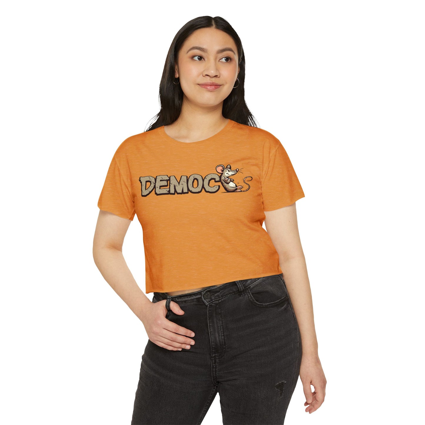 Democ-Rat Funny Political Crop Top