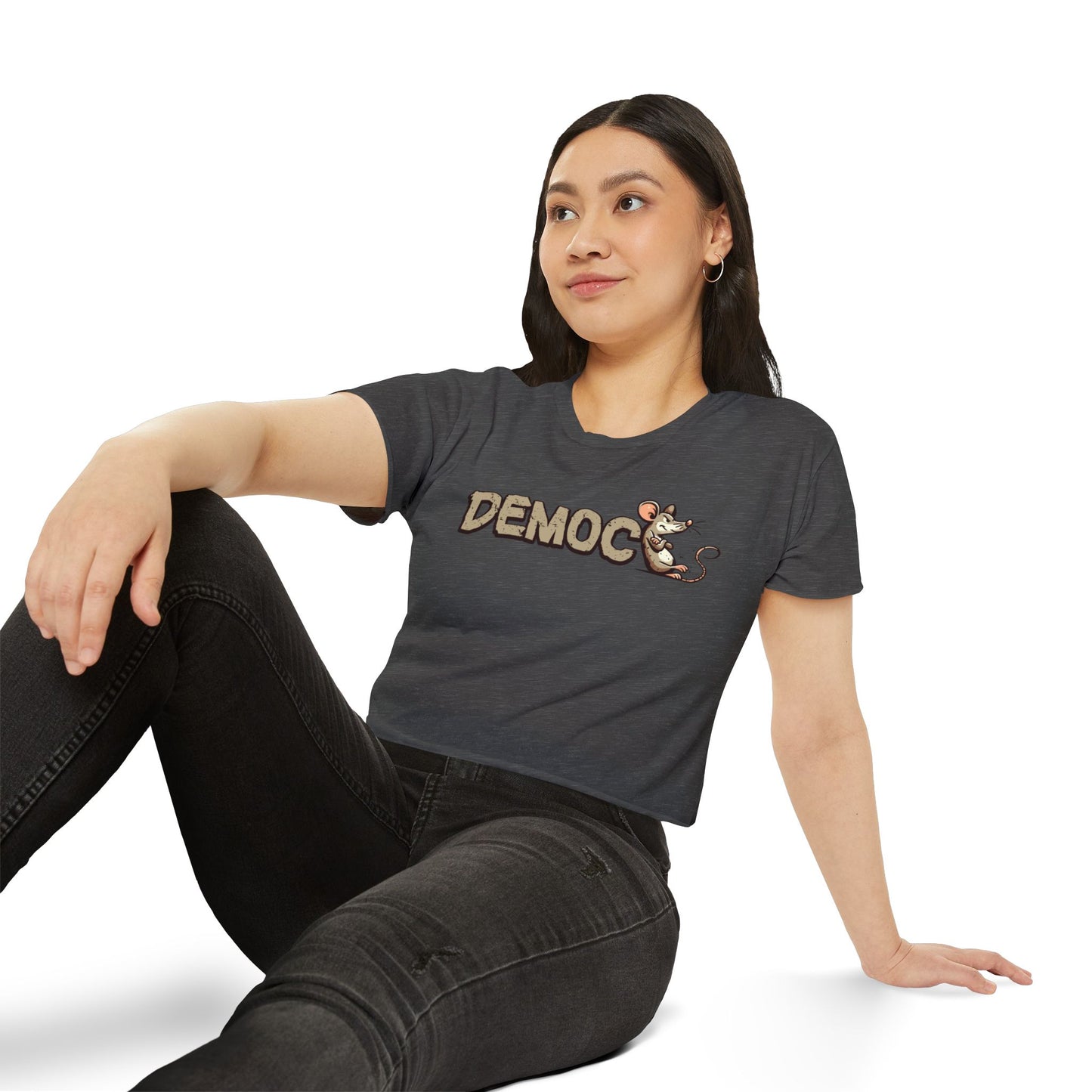 Democ-Rat Funny Political Crop Top