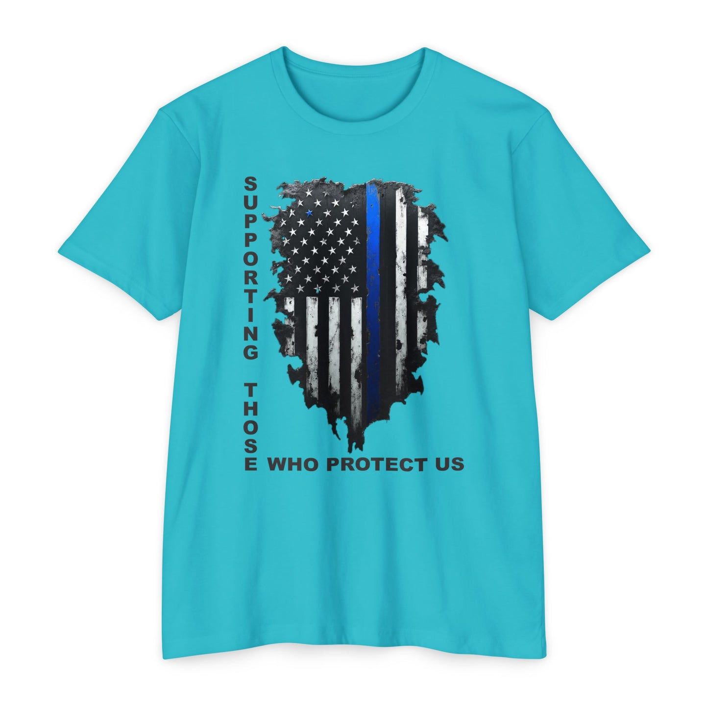 Supporting Those Who Protect Us Patriotic T-Shirt
