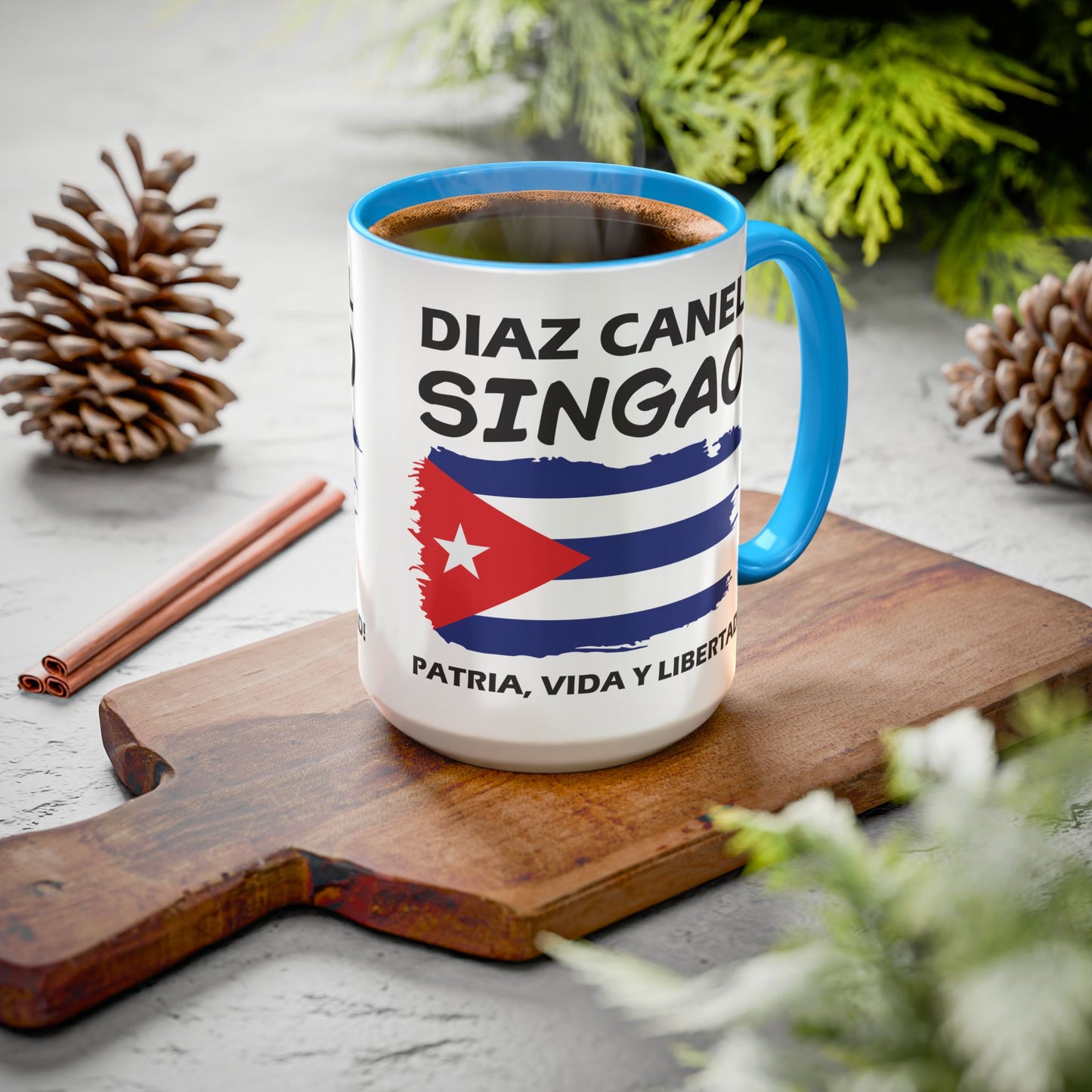 Díaz-Canel Singao Patriótica Taza