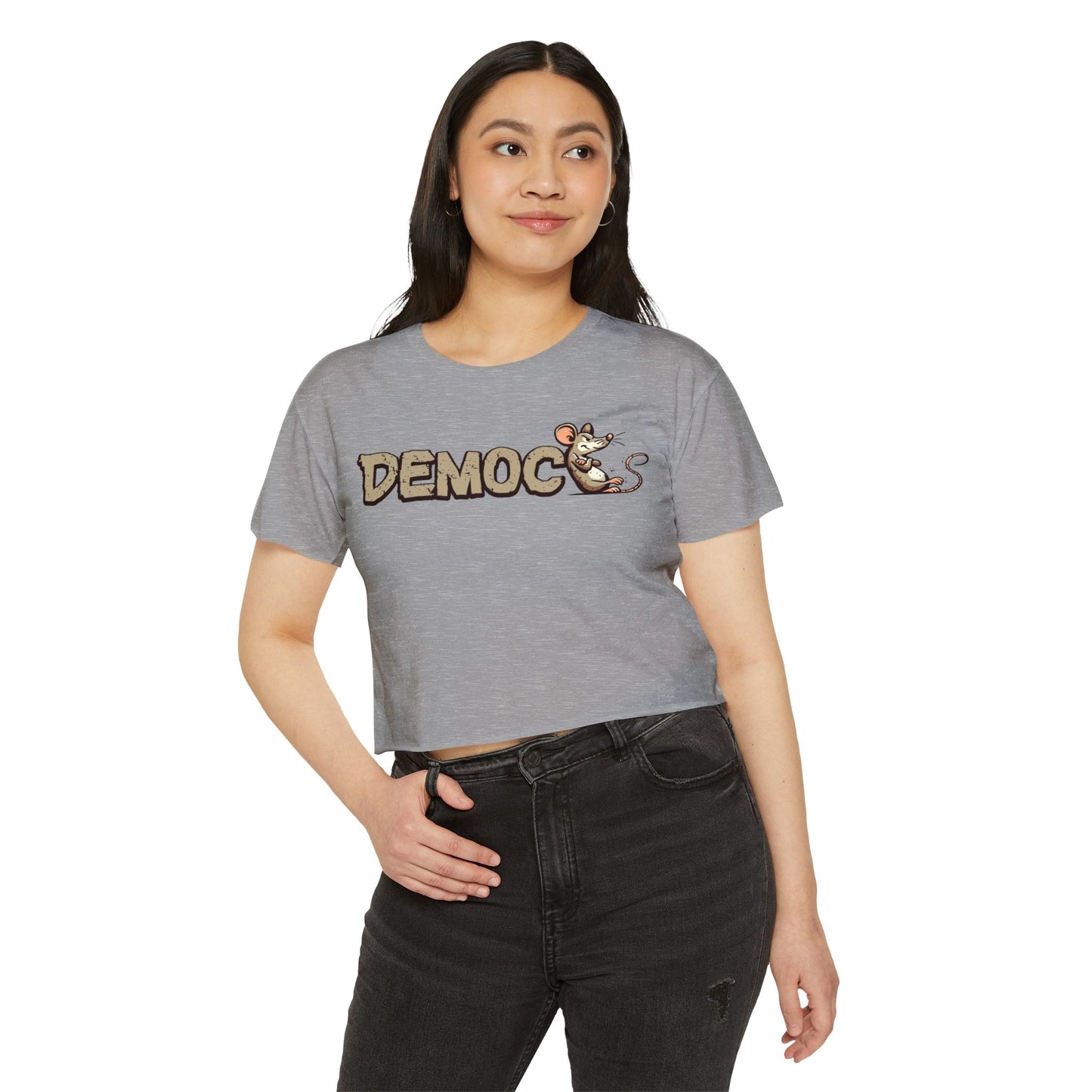 Democ-Rat Funny Political Crop Top