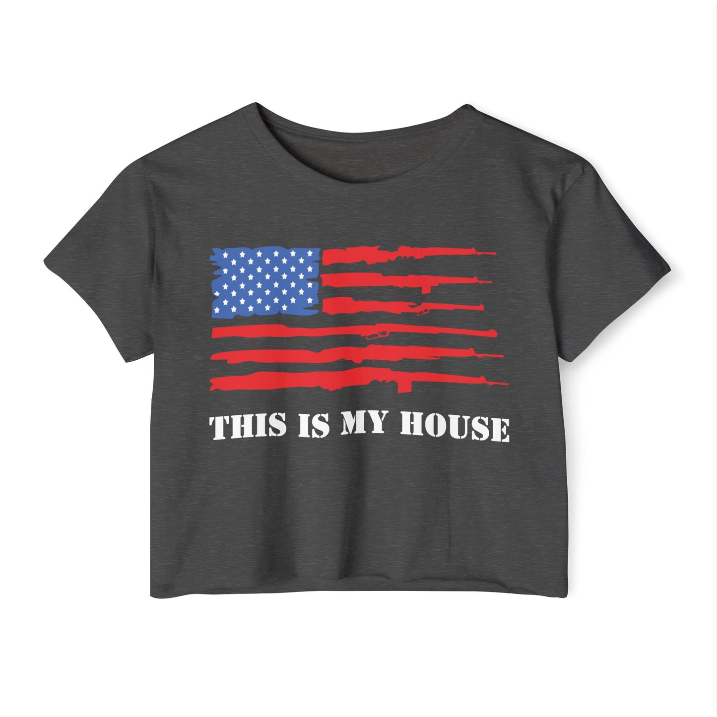 This Is My House Patriotic Crop Top