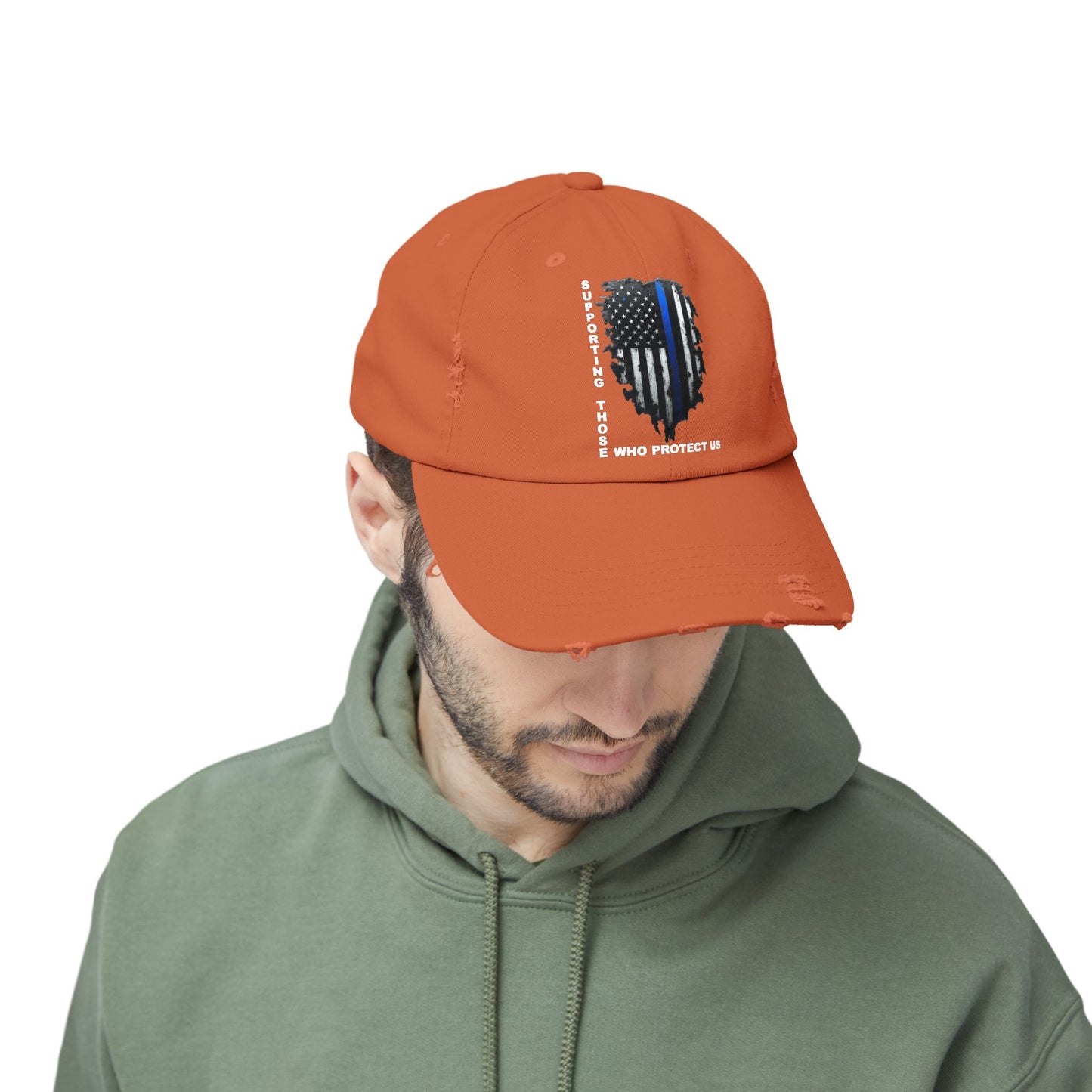 Supporting Those Who Protect Us Patriotic Printed Hat