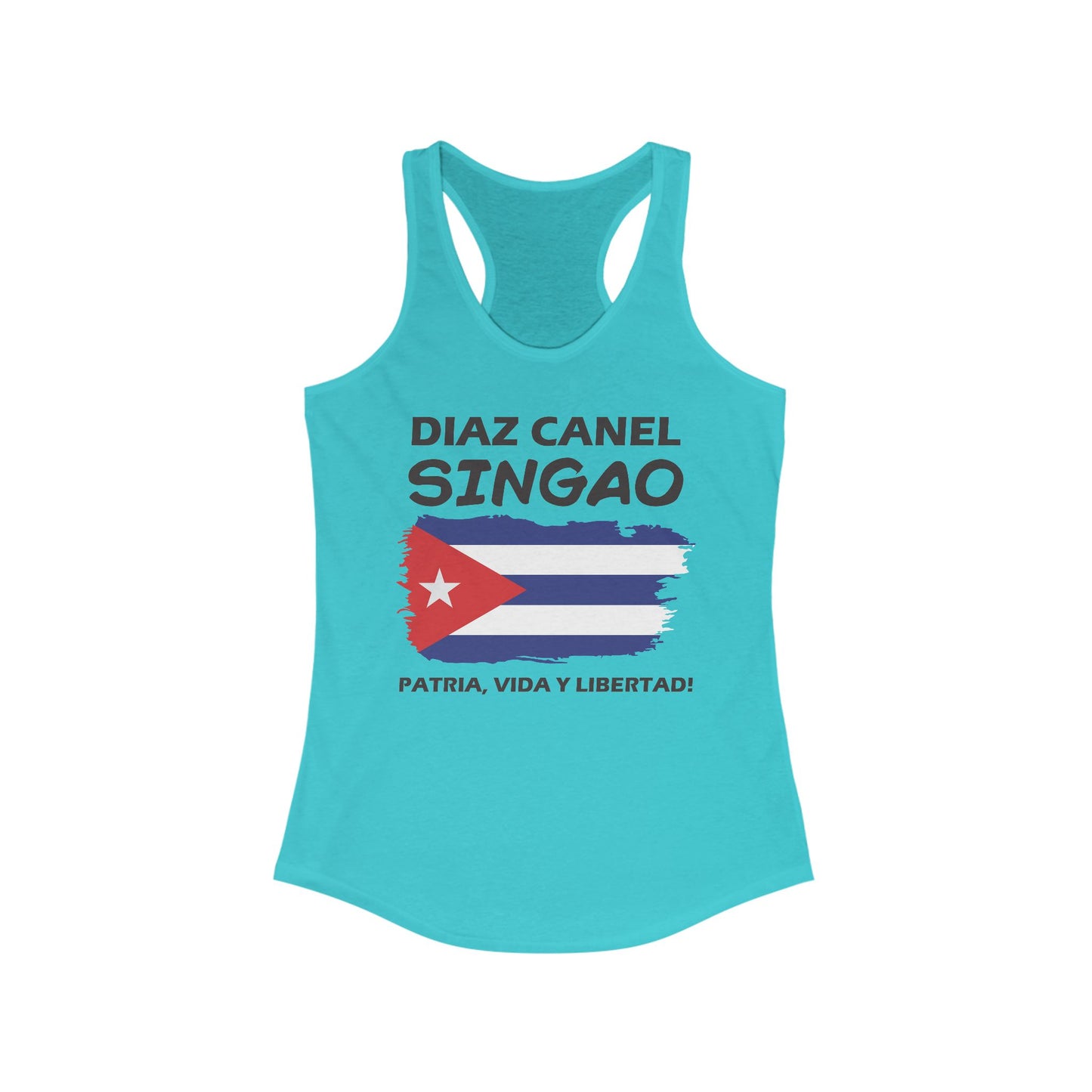 Díaz Canel Singao Patriótico Racerback Tank