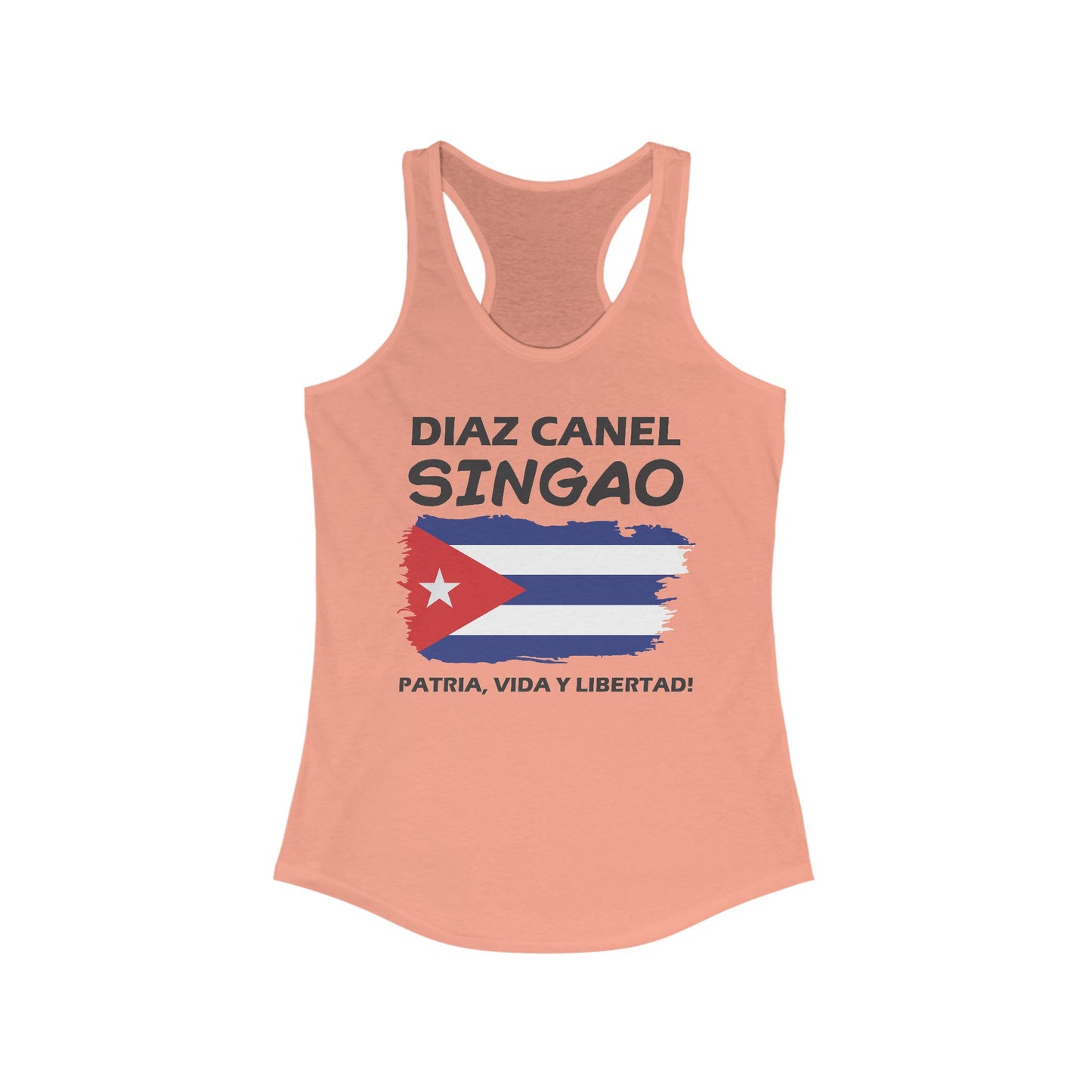 Díaz Canel Singao Patriótico Racerback Tank