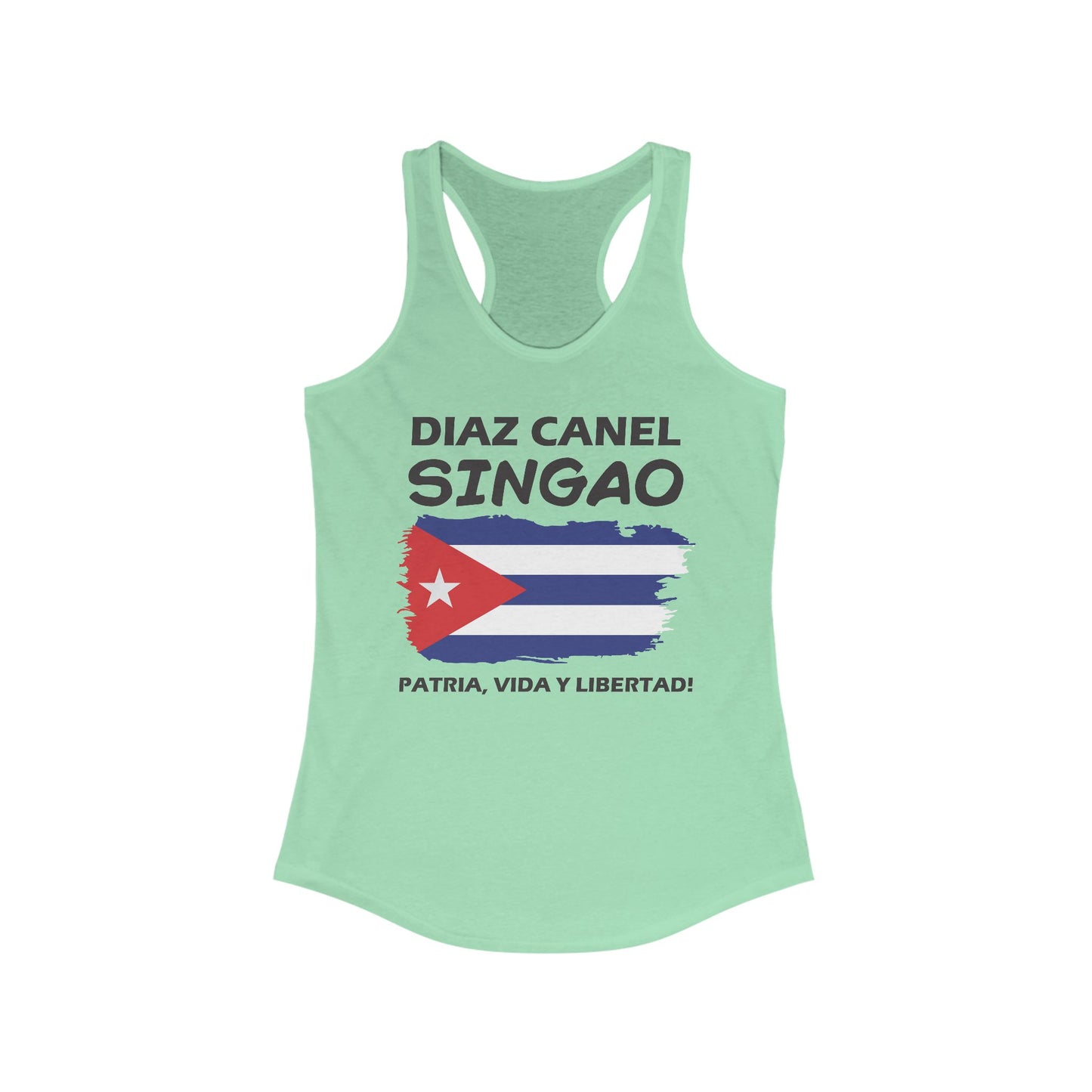 Díaz Canel Singao Patriótico Racerback Tank