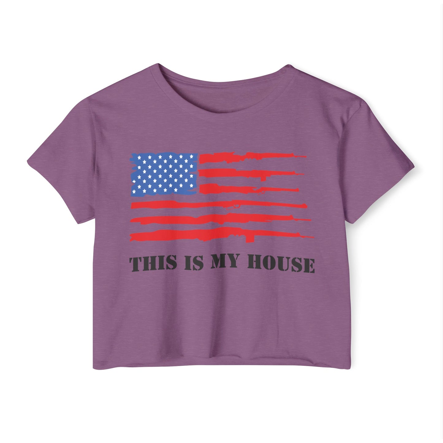 This Is My House Patriotic Crop Top