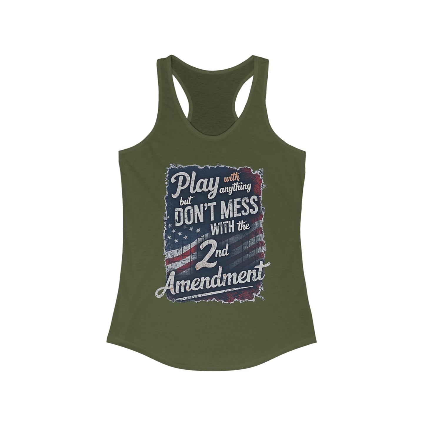 Don't Mess with the 2nd Amendment Patriotic Racerback Tank
