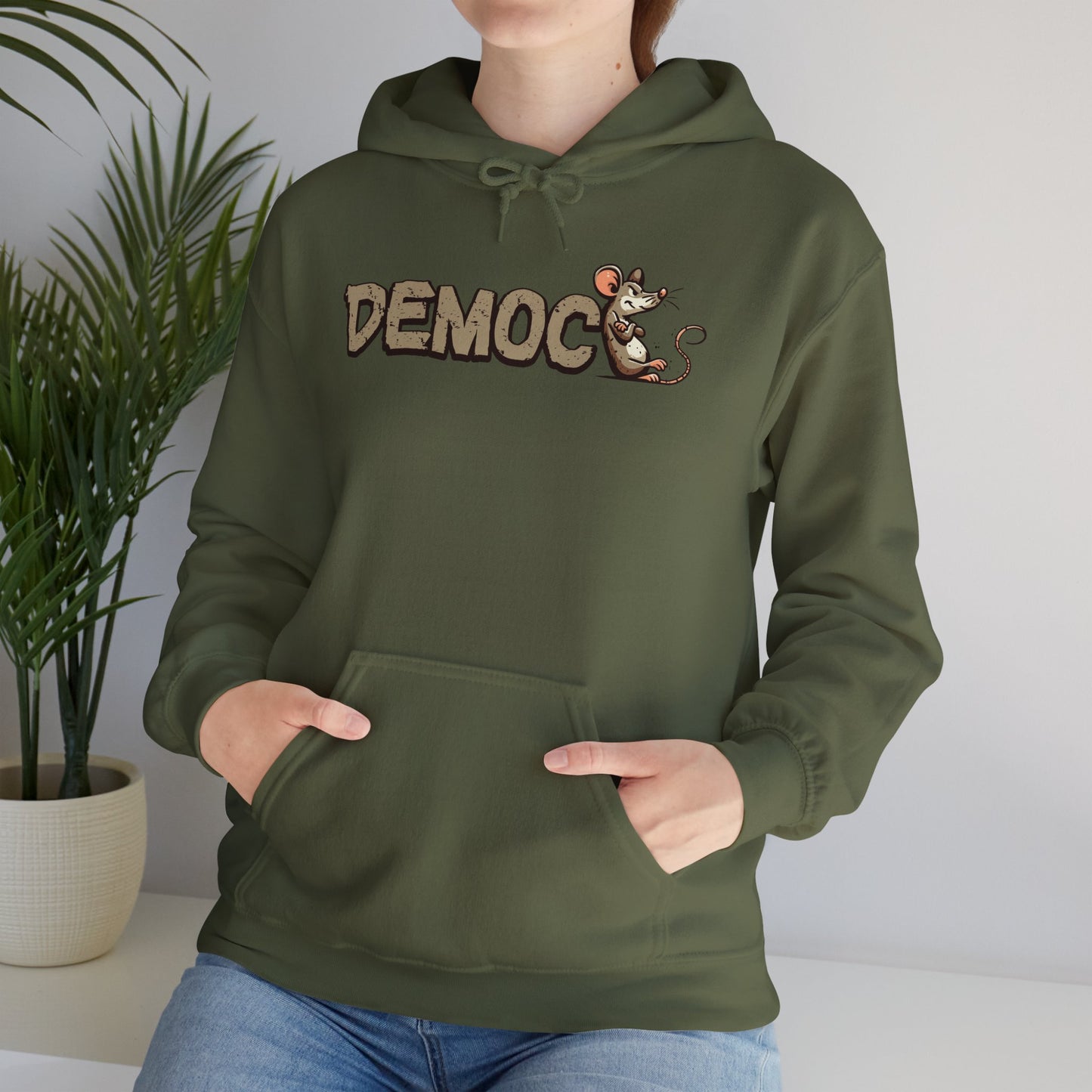 Democ-Rat Funny Political Hoodie