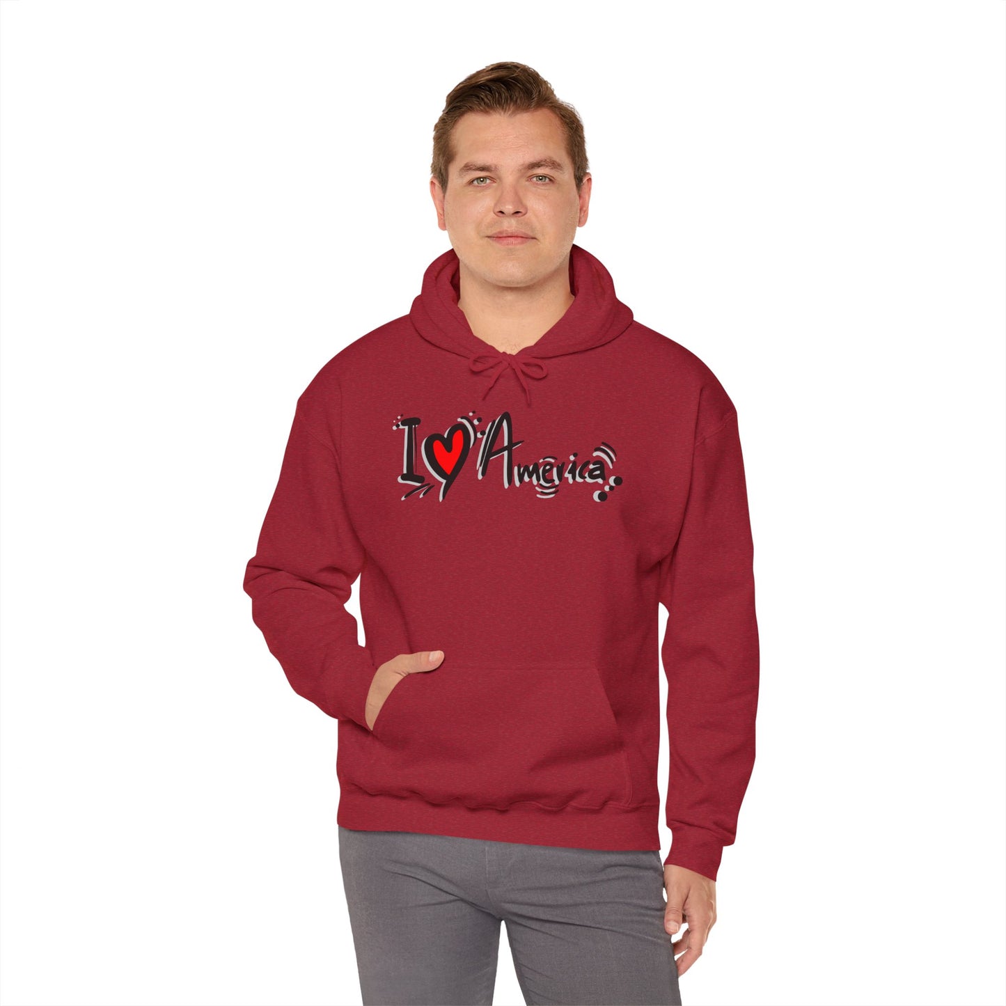 I Love America Unisex Hoodie Sweatshirt