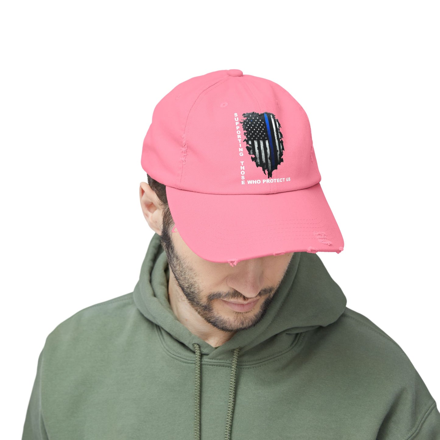 Supporting Those Who Protect Us Patriotic Printed Hat