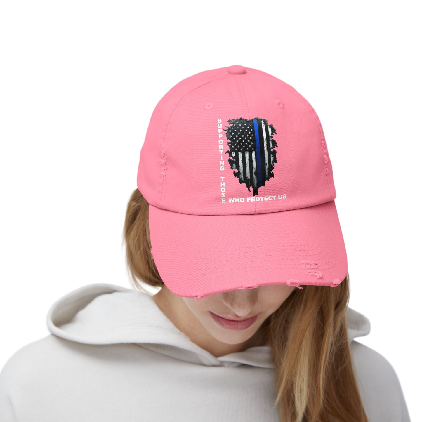 Supporting Those Who Protect Us Patriotic Printed Hat