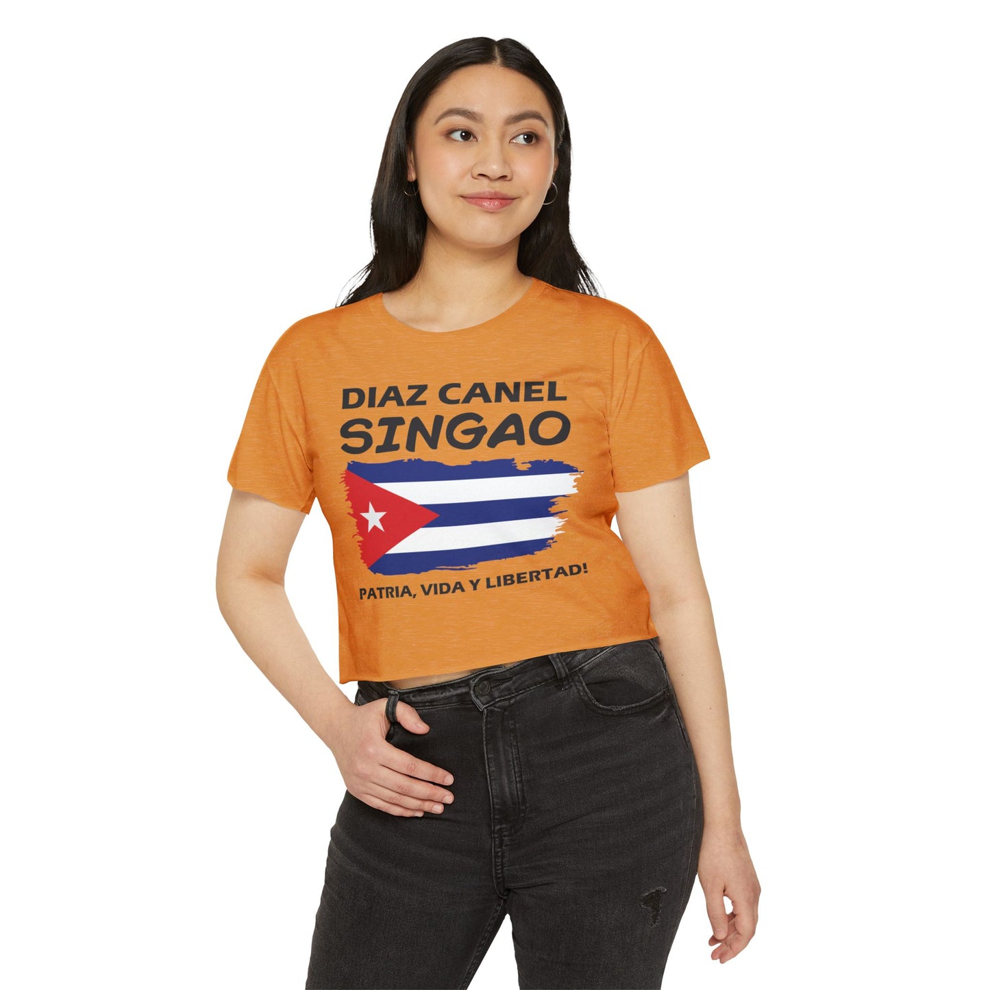 Díaz Canel Singao Patriótico Crop Top