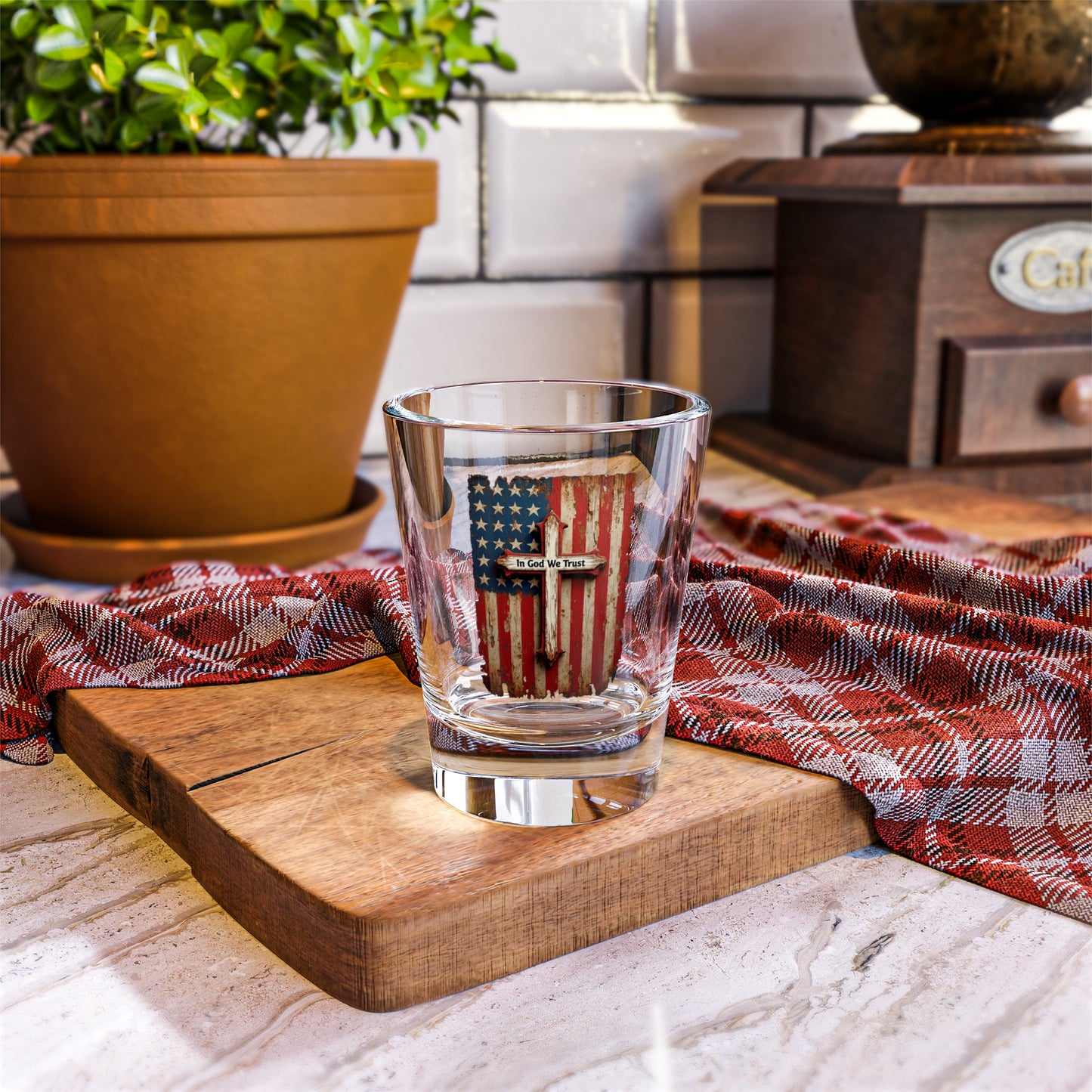 In God We Trust Patriotic Shot Glass