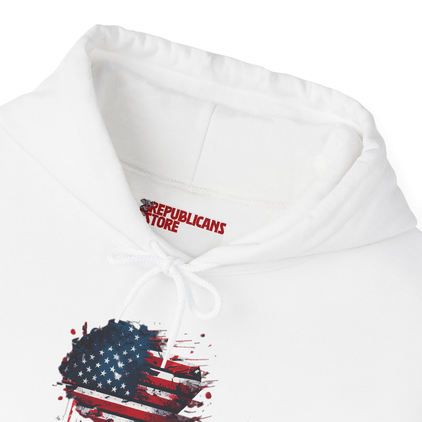 I Love America Heart Flag Unisex Hoodie Sweatshirt
