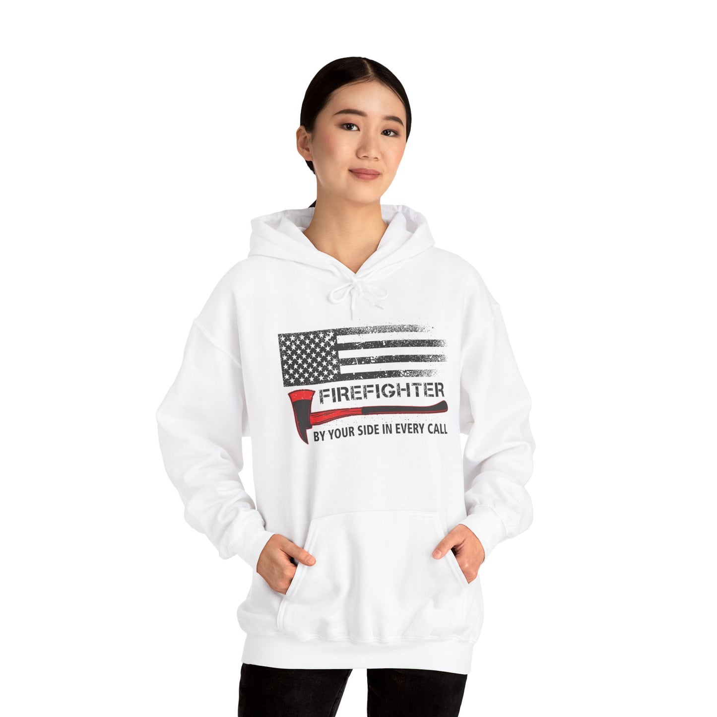 Firefighter Pride Hoodie – By Your Side in Every Call