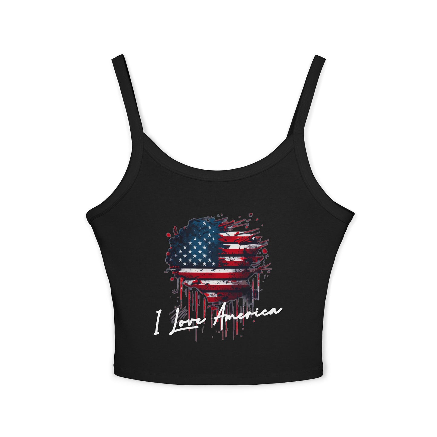 I Love America Heart Flag Tank Top