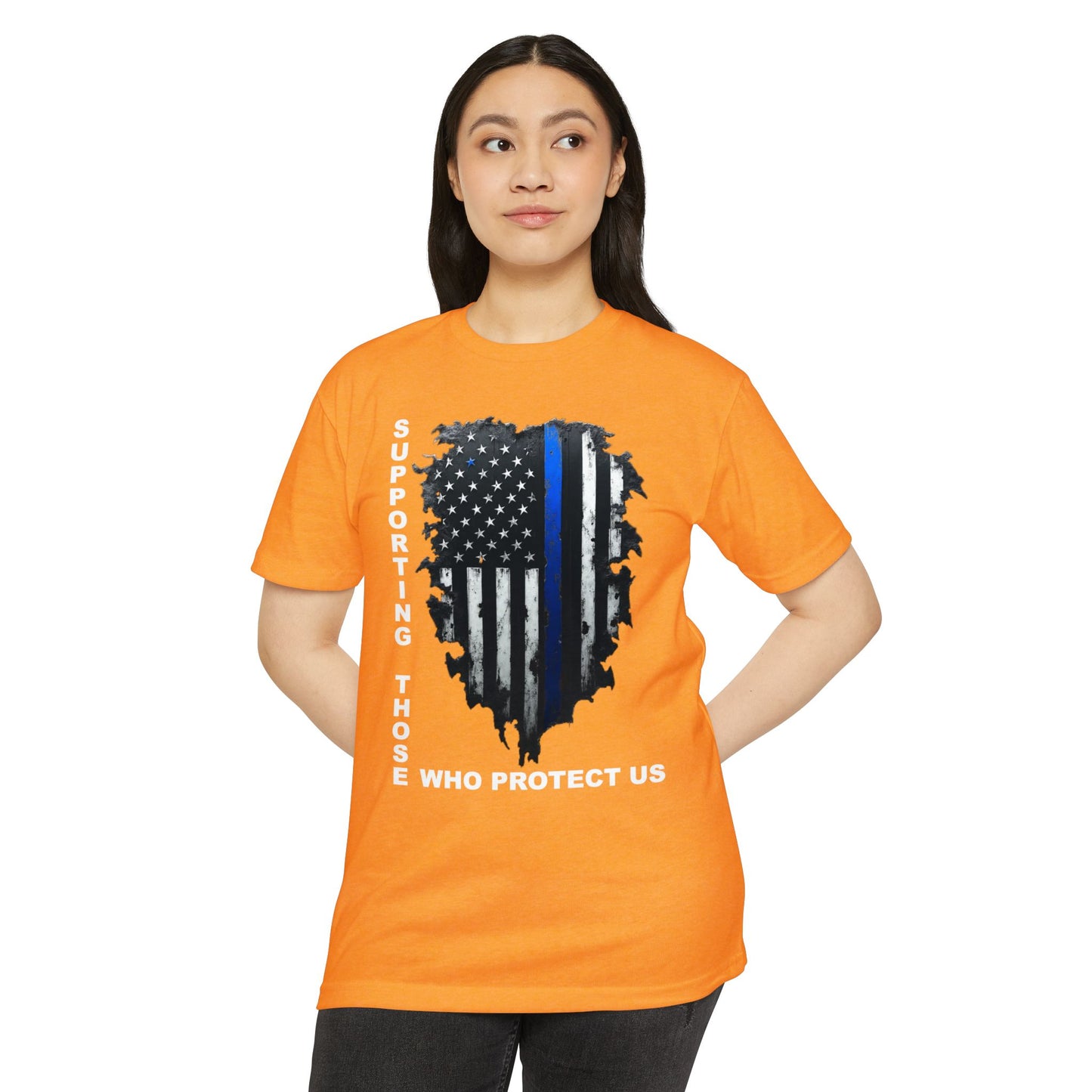 Supporting Those Who Protect Us Patriotic T-Shirt