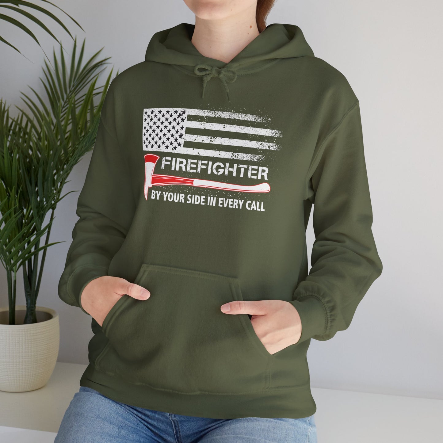 Firefighter Pride Hoodie – By Your Side in Every Call