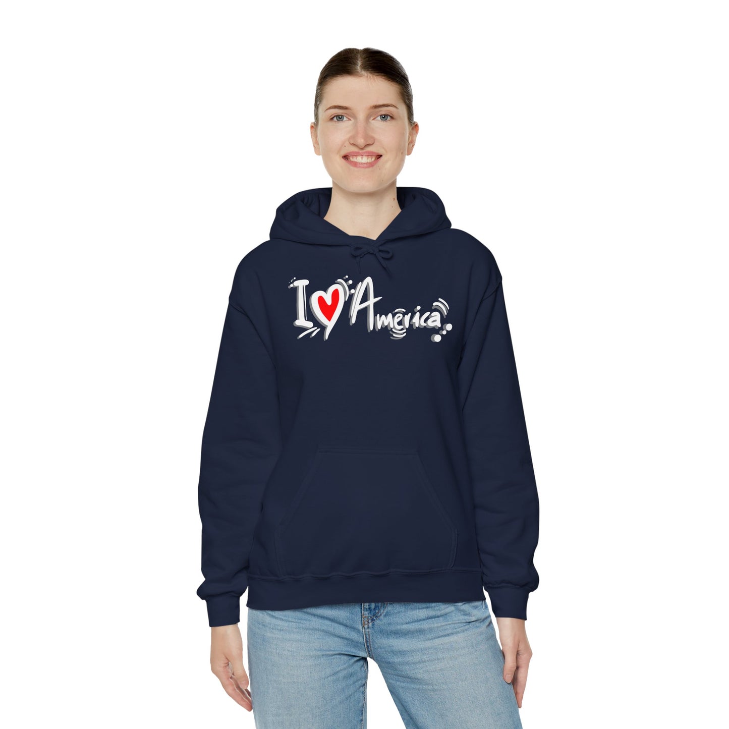 I Love America Unisex Hoodie Sweatshirt