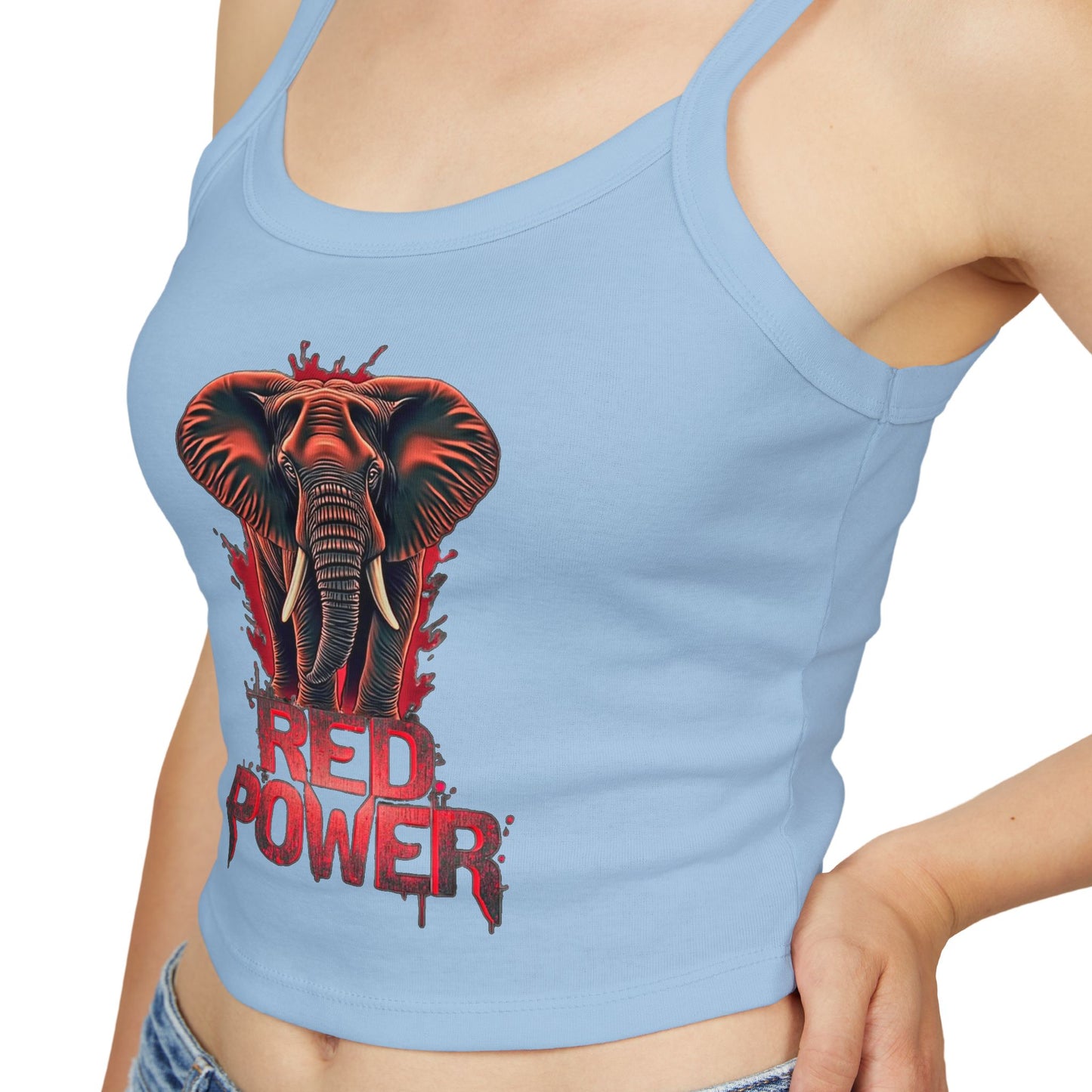 Red Power Patriotic Elephant Tank Top