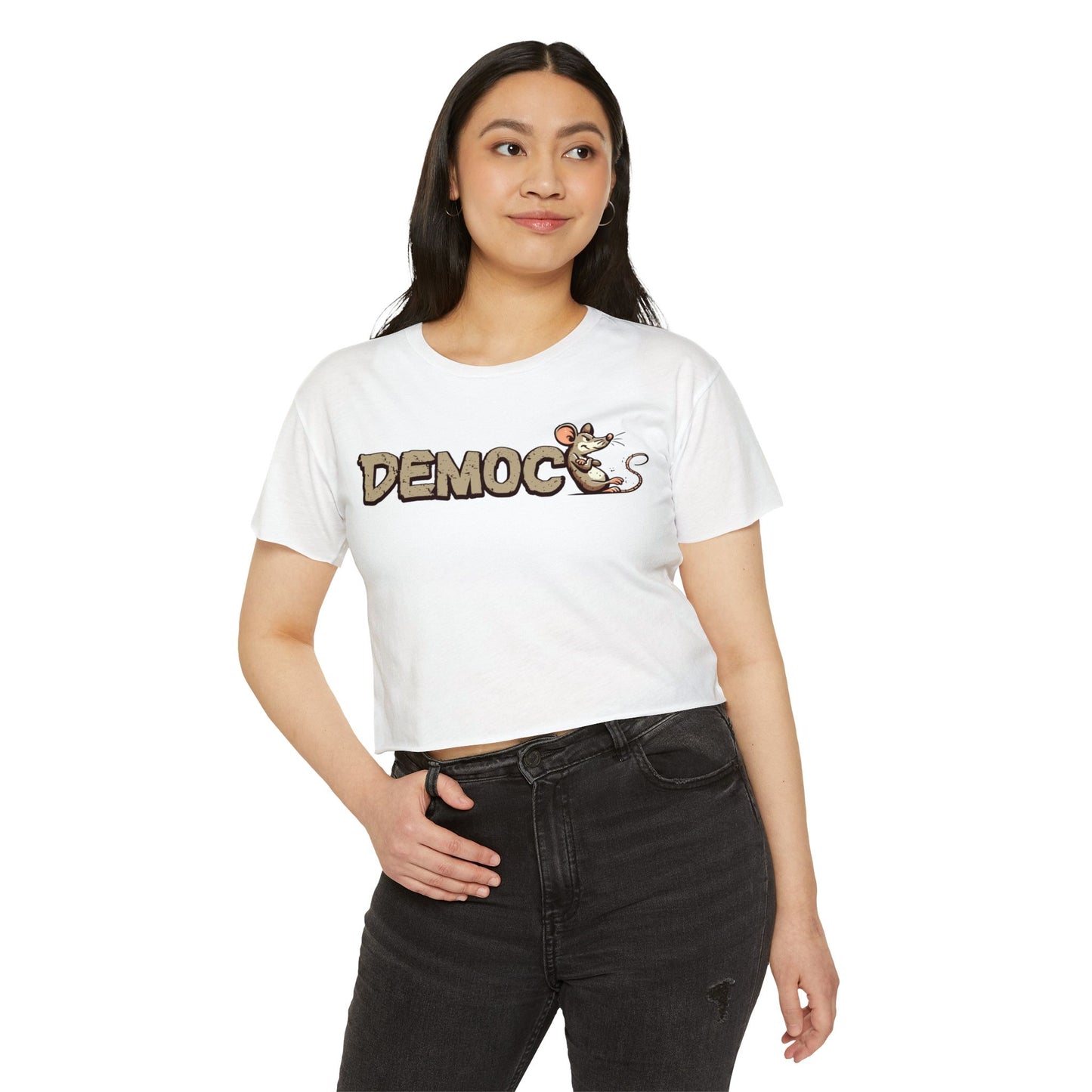 Democ-Rat Funny Political Crop Top