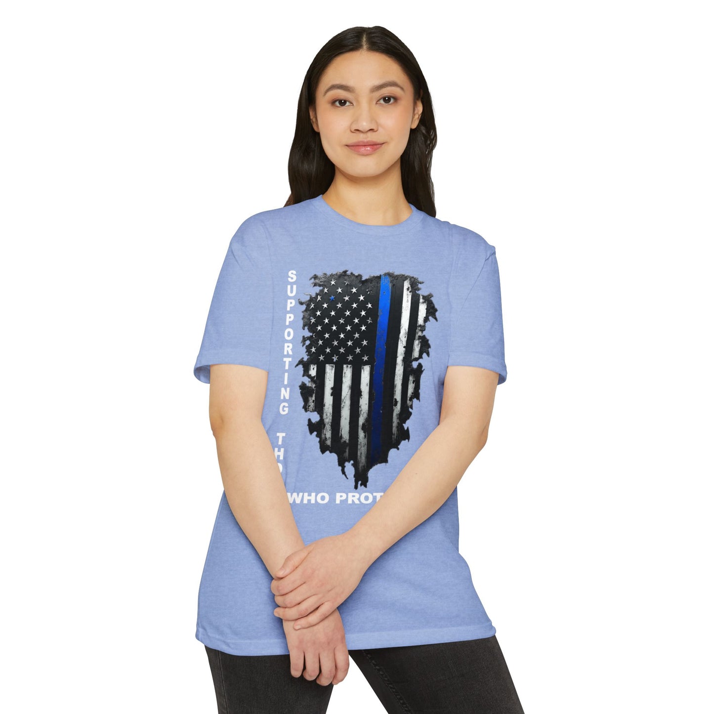 Supporting Those Who Protect Us Patriotic T-Shirt