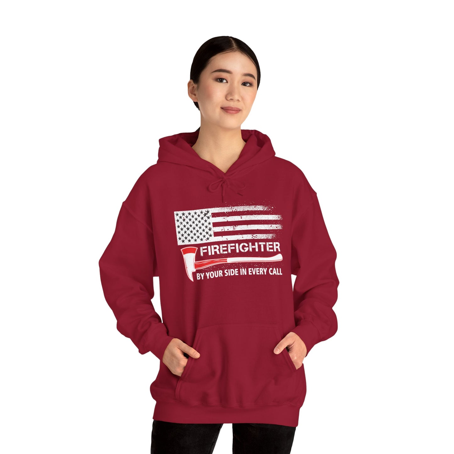 Firefighter Pride Hoodie – By Your Side in Every Call