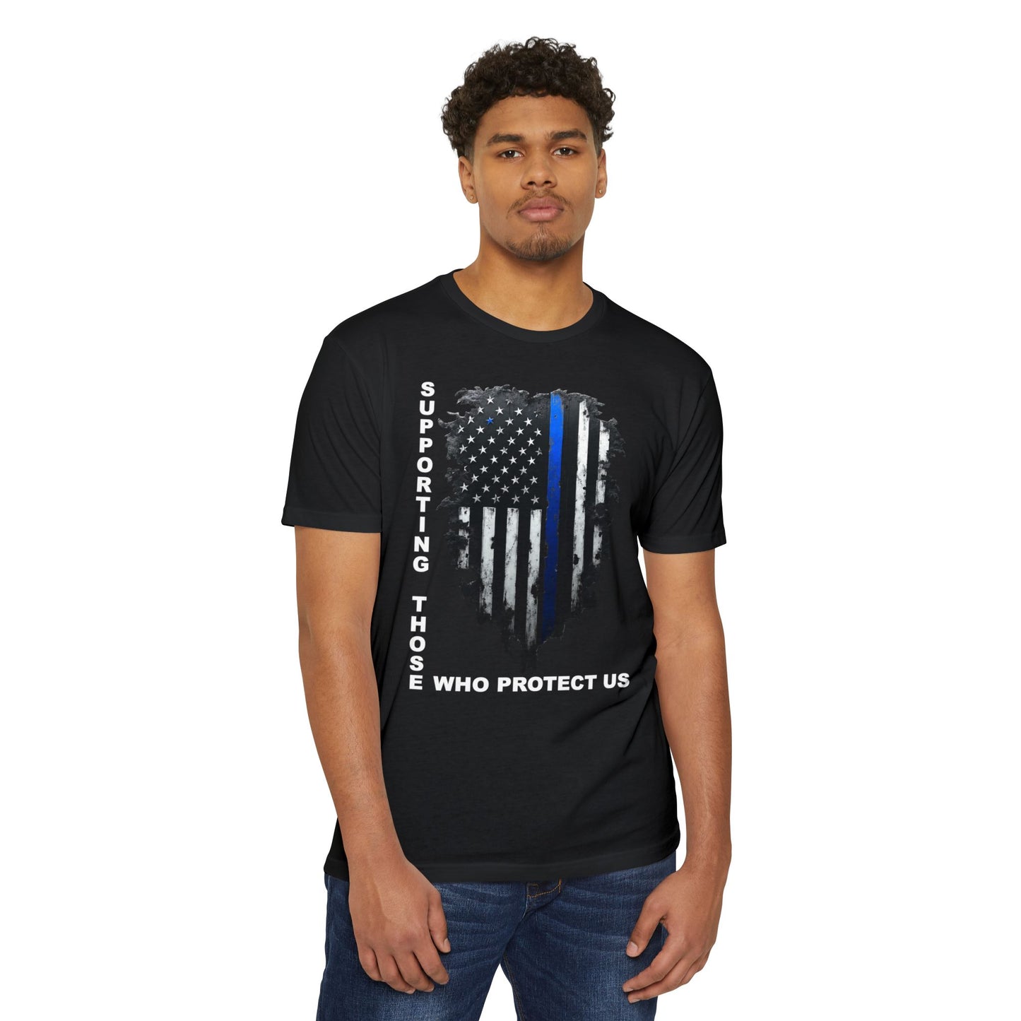 Supporting Those Who Protect Us Patriotic T-Shirt