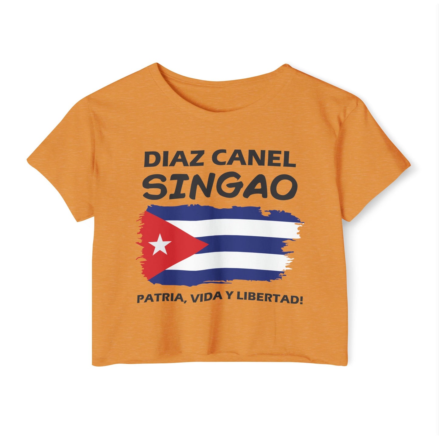 Díaz Canel Singao Patriótico Crop Top
