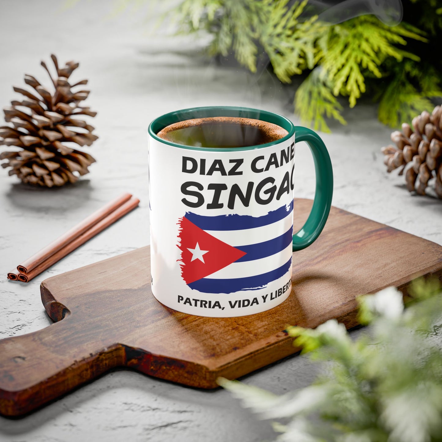 Díaz-Canel Singao Patriótica Taza