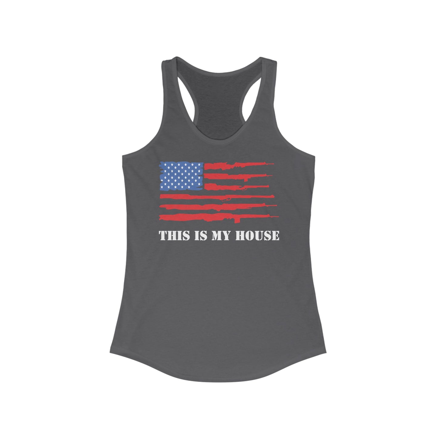 This Is My House Patriotic Racerback Tank
