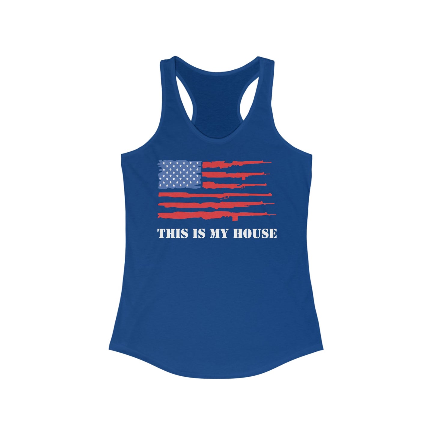 This Is My House Patriotic Racerback Tank