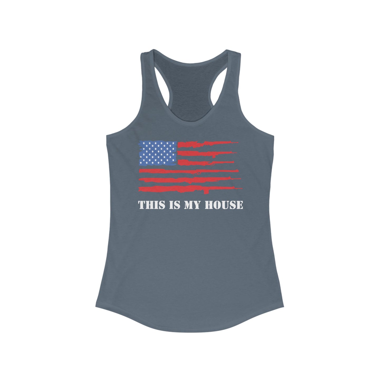 This Is My House Patriotic Racerback Tank