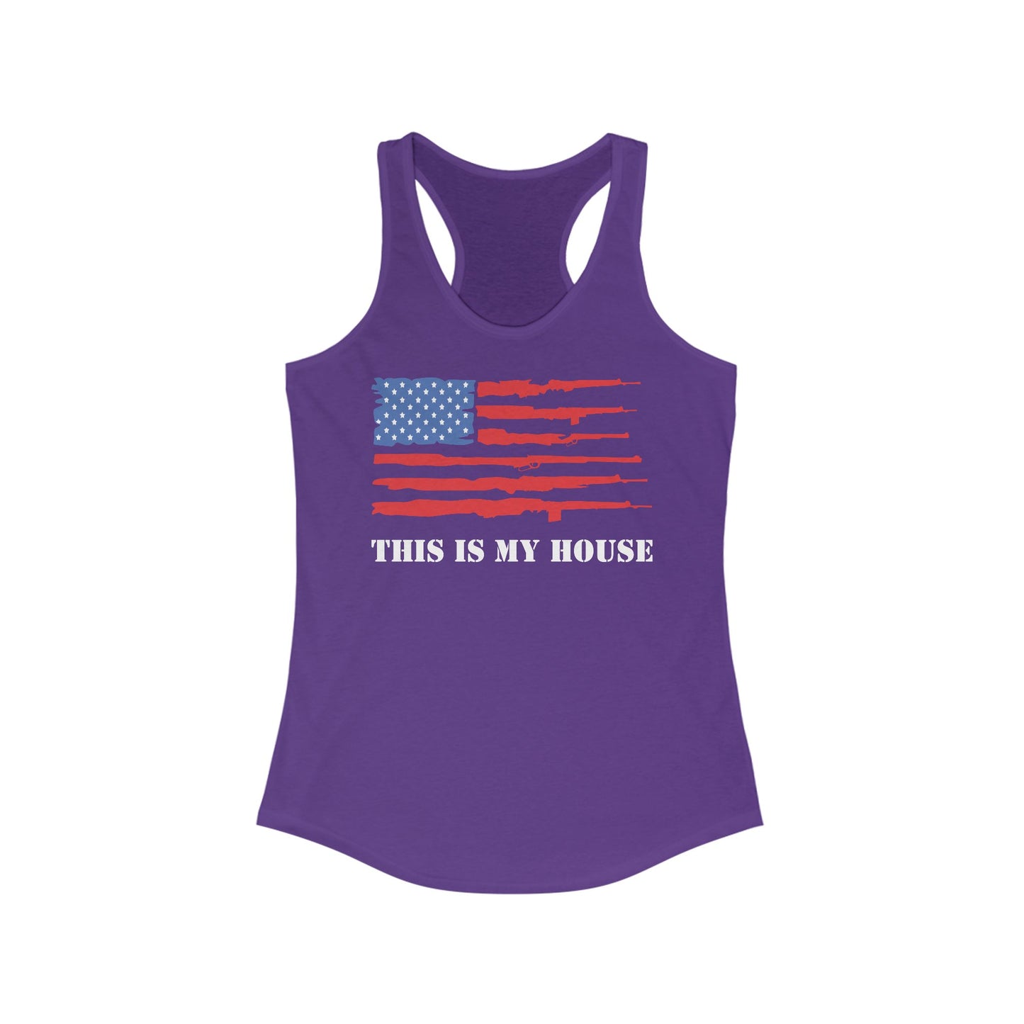 This Is My House Patriotic Racerback Tank