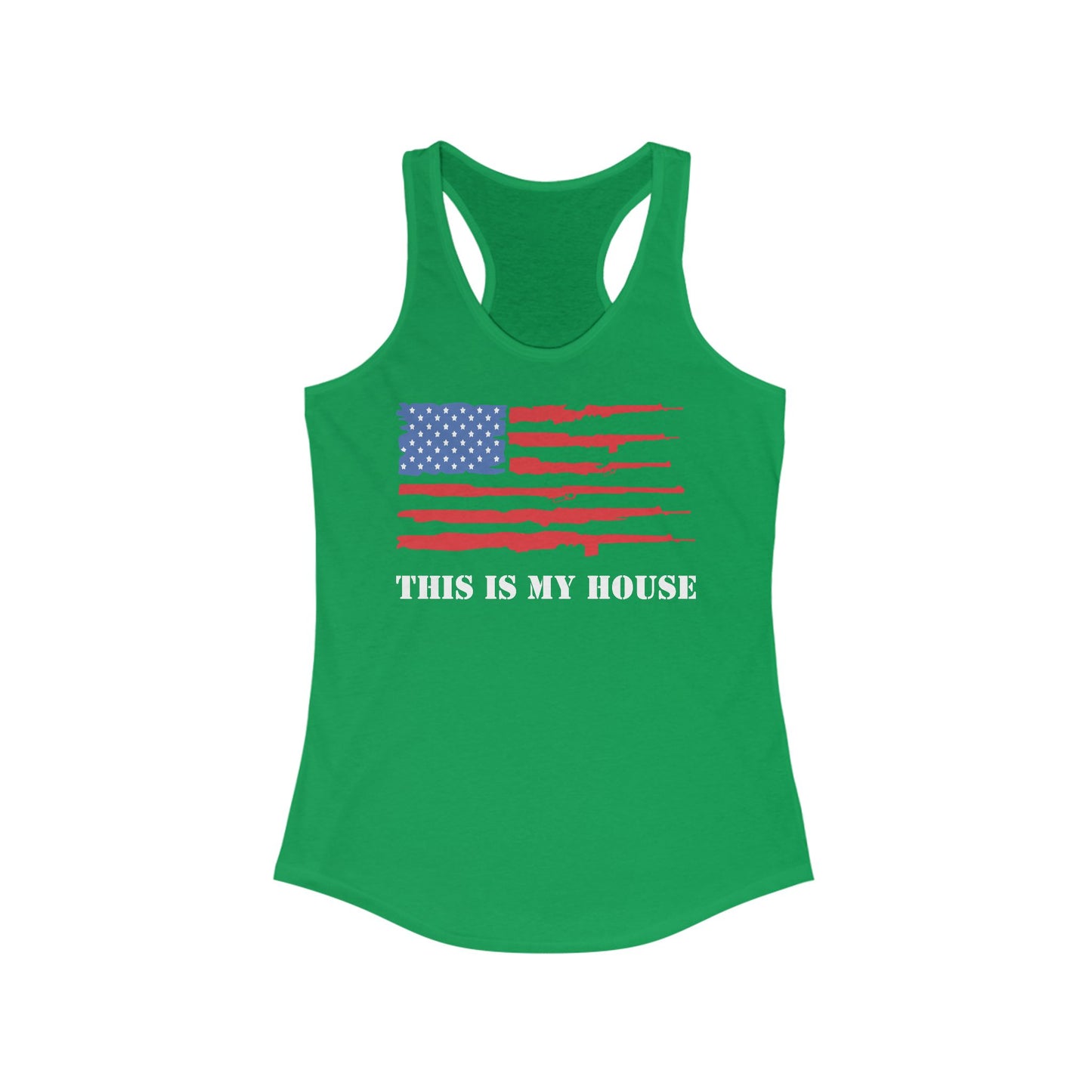 This Is My House Patriotic Racerback Tank