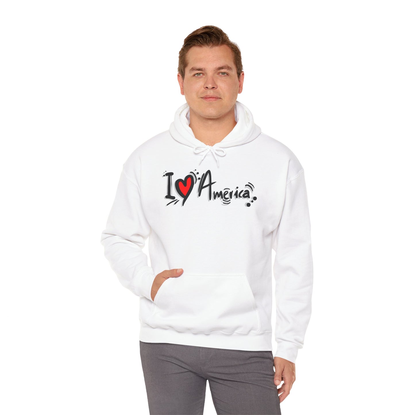 I Love America Unisex Hoodie Sweatshirt