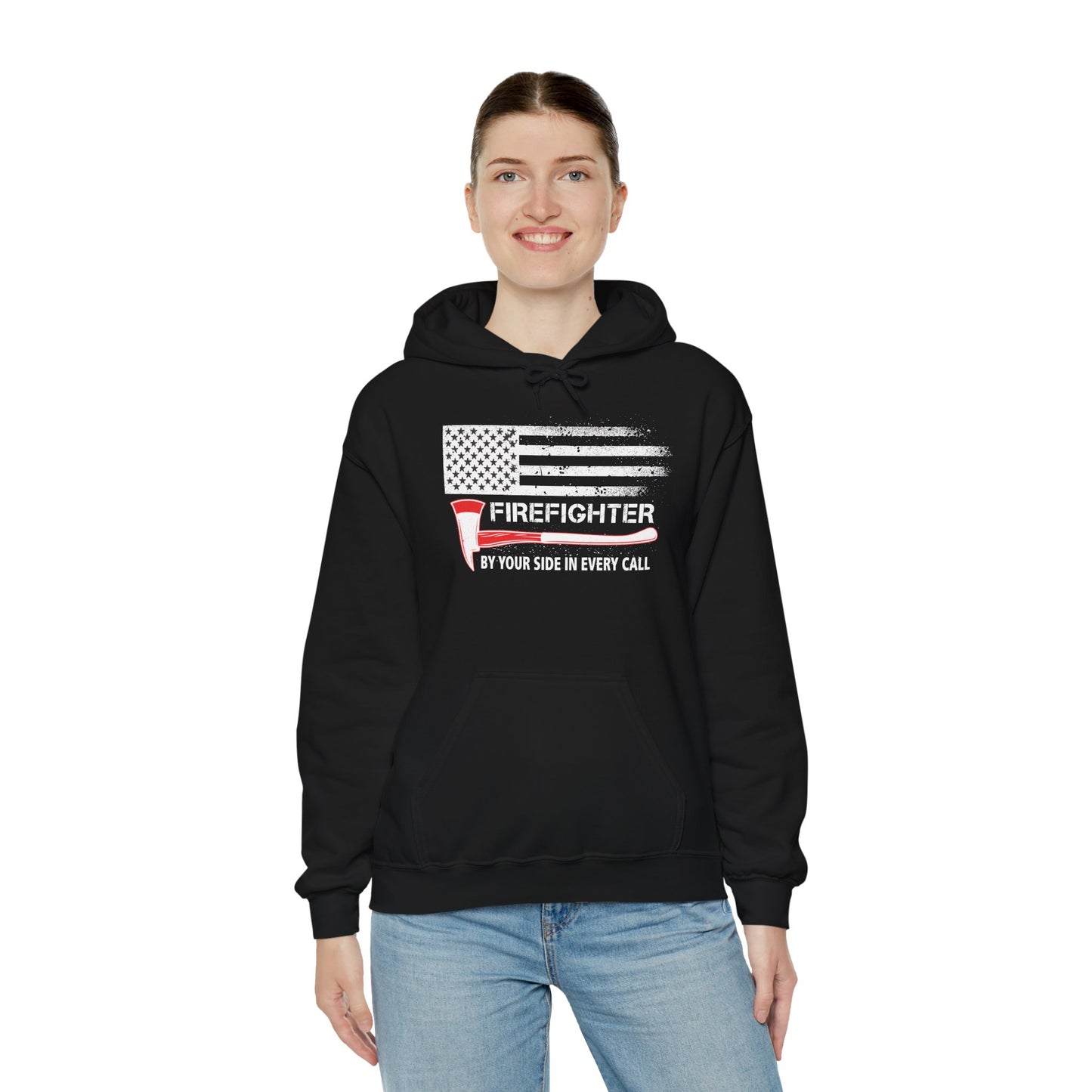 Firefighter Pride Hoodie – By Your Side in Every Call