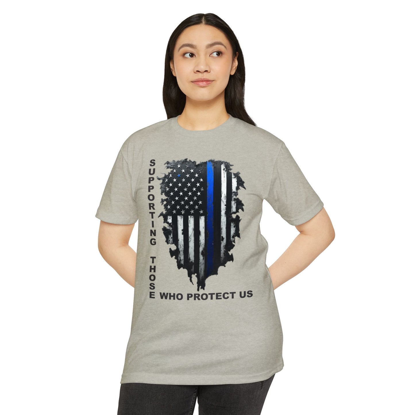 Supporting Those Who Protect Us Patriotic T-Shirt