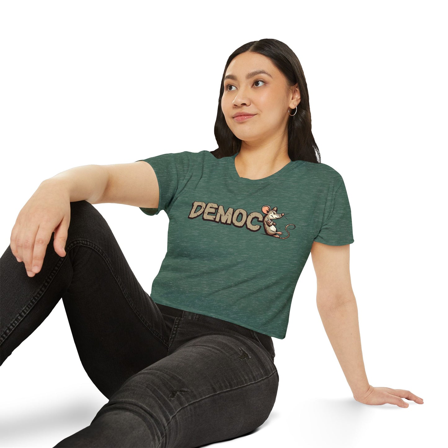 Democ-Rat Funny Political Crop Top