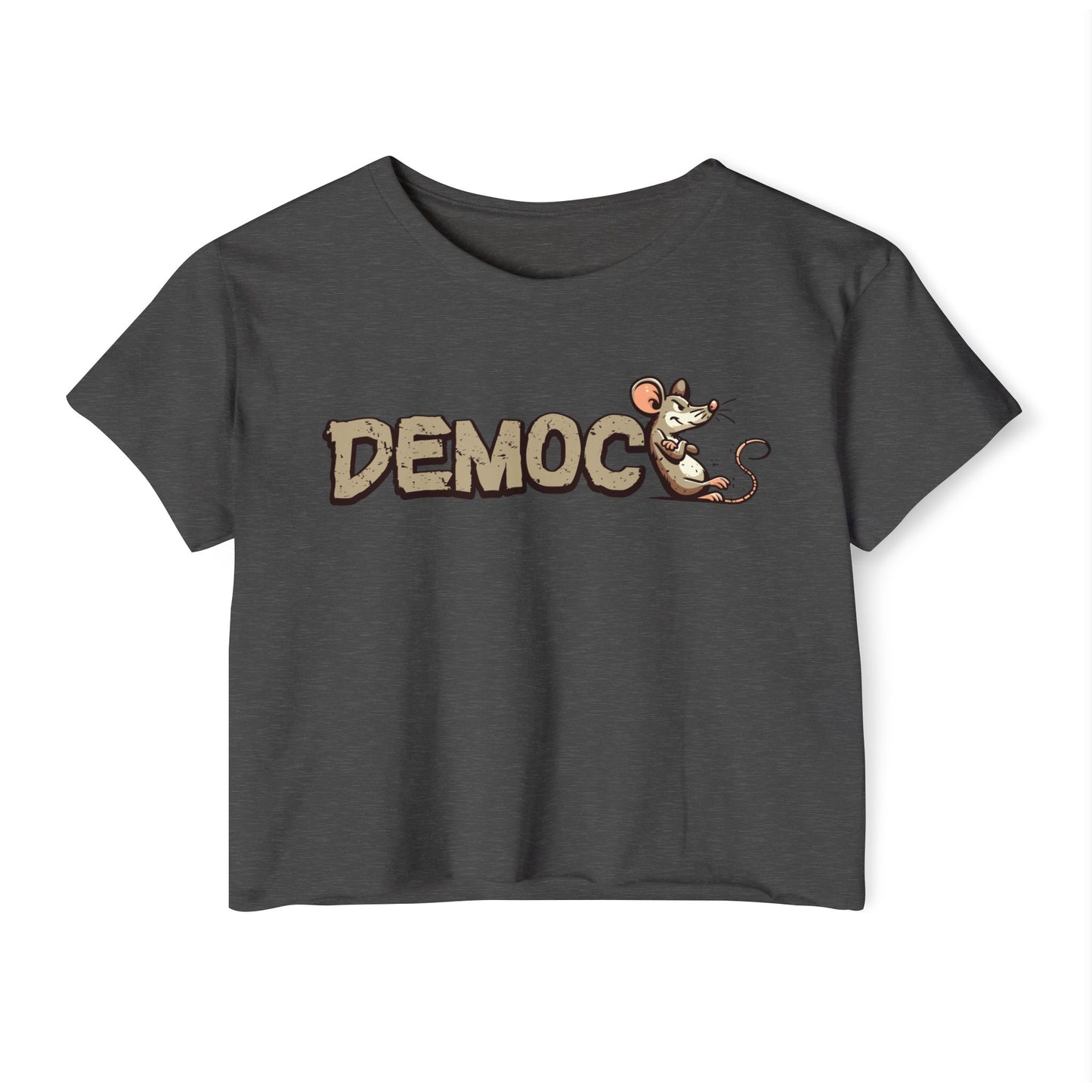 Democ-Rat Funny Political Crop Top