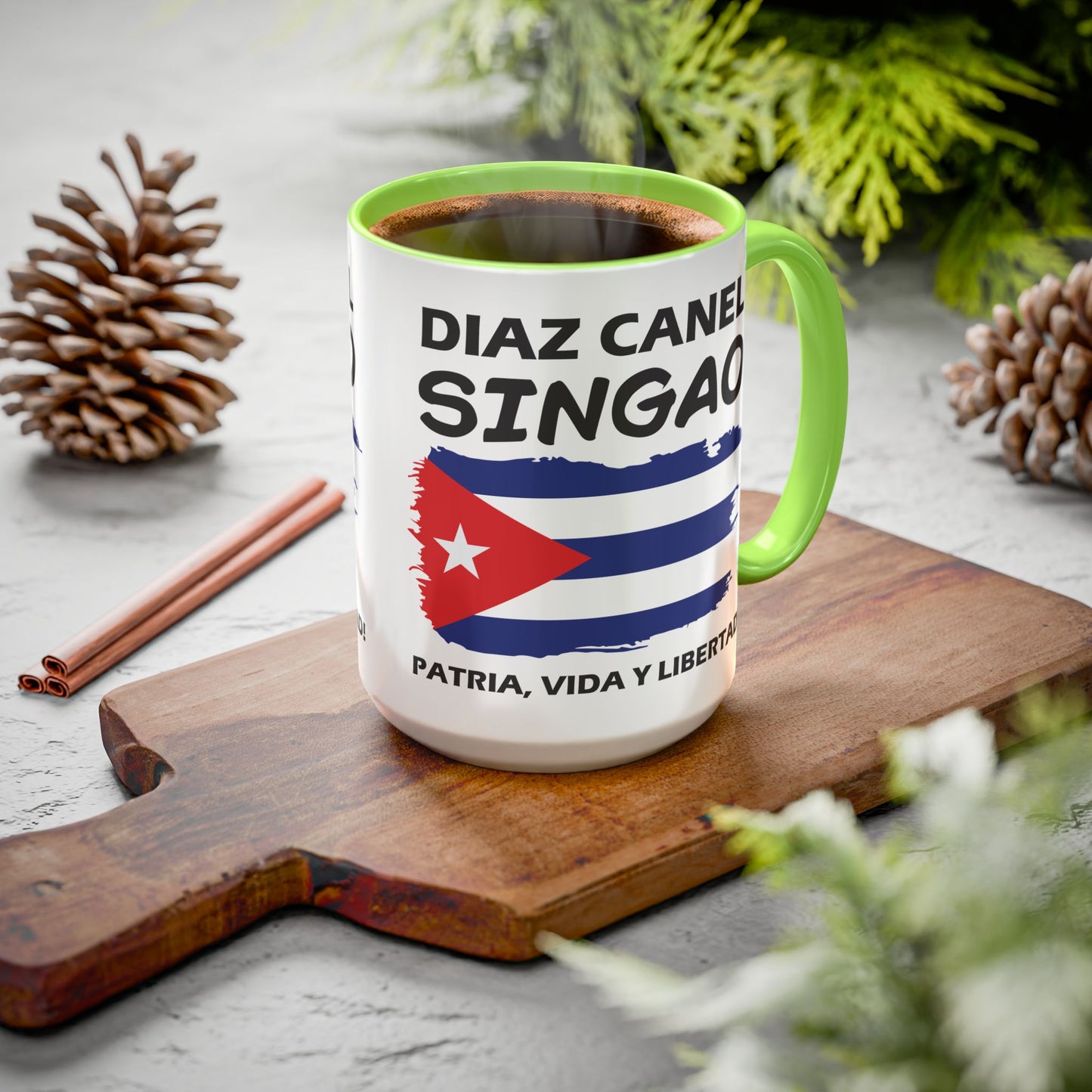 Díaz-Canel Singao Patriótica Taza