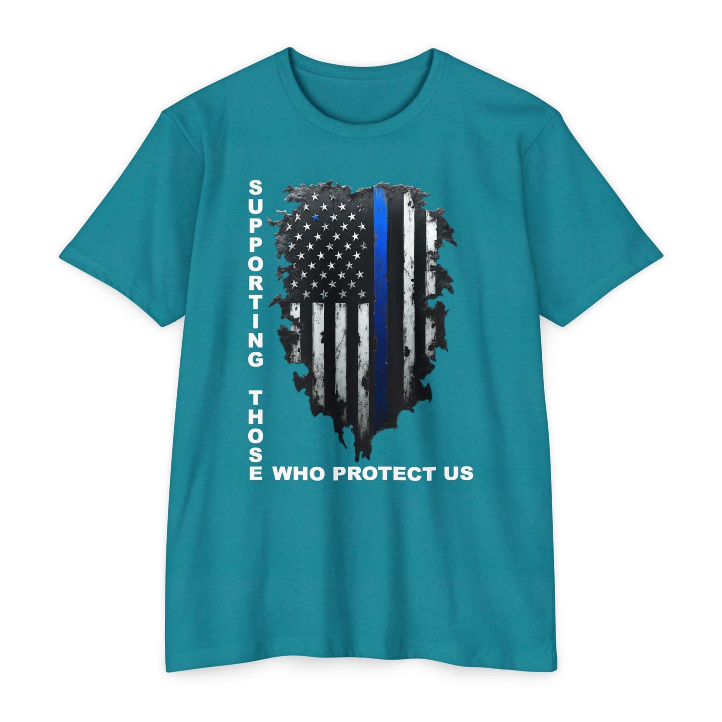 Supporting Those Who Protect Us Patriotic T-Shirt
