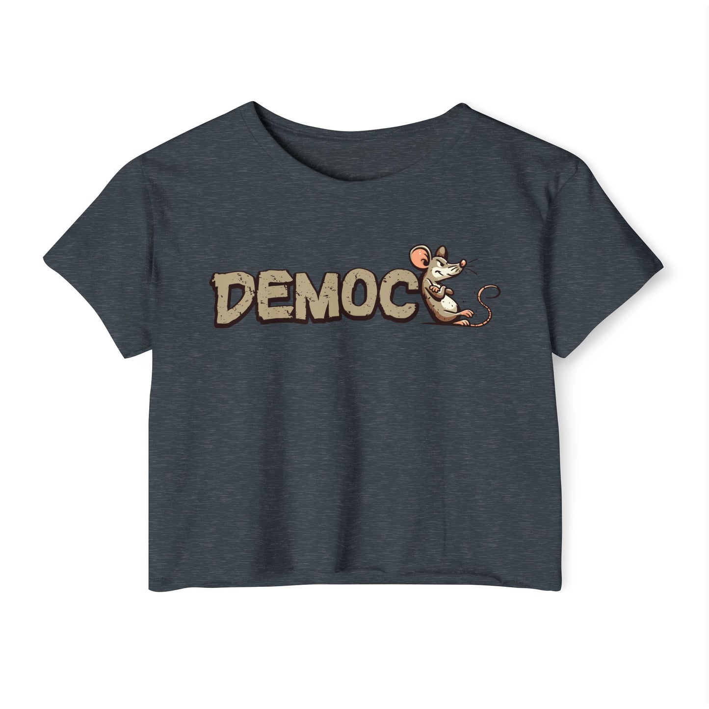 Democ-Rat Funny Political Crop Top